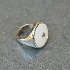 Sterling Silver and Conch Shell Ring