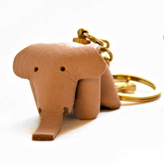 Leather Elephant Keychain