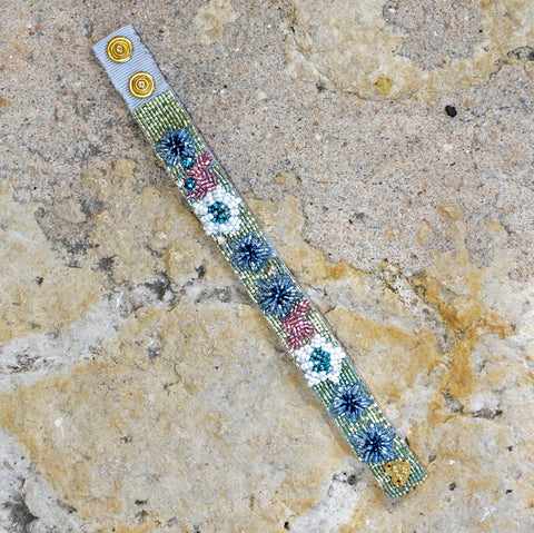 Olivia Dar Flower Bracelet - Light Blue