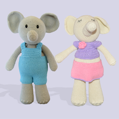 Crochet Elephant Plush Toy (Girl)