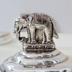 Sterling Silver Elephant Place Setting Card Holder