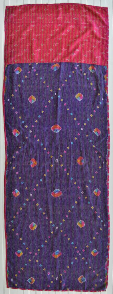 Indian Silk Sari Kantha Scarves