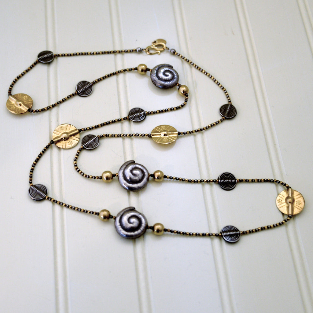 Indian Silver & Brass Necklace