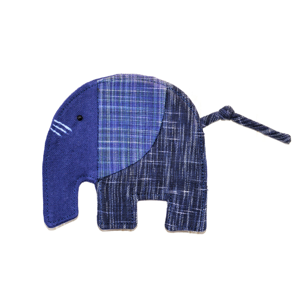 Cotton Elephant Coaster - Blue