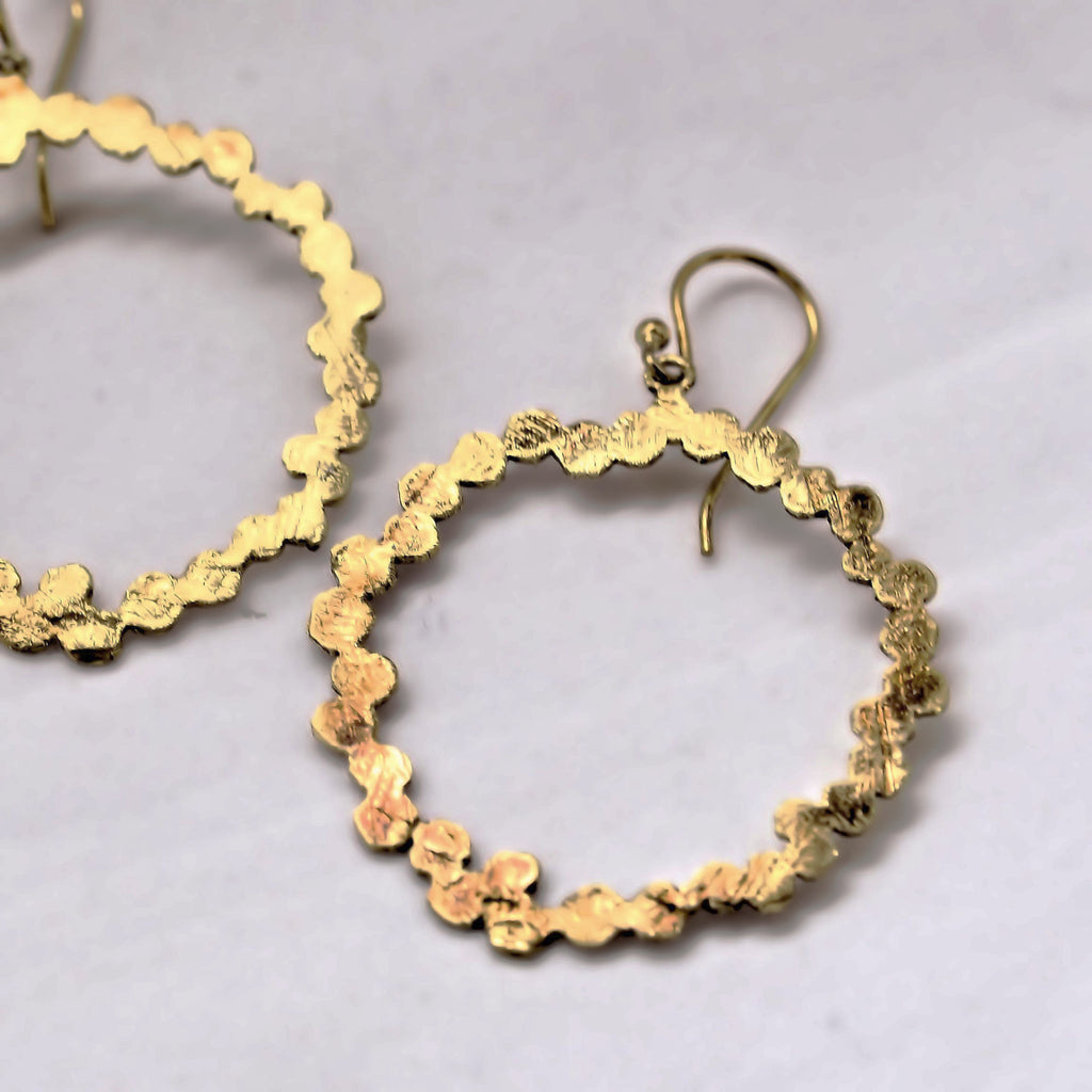 Gold Plated Circle Loop Earrings