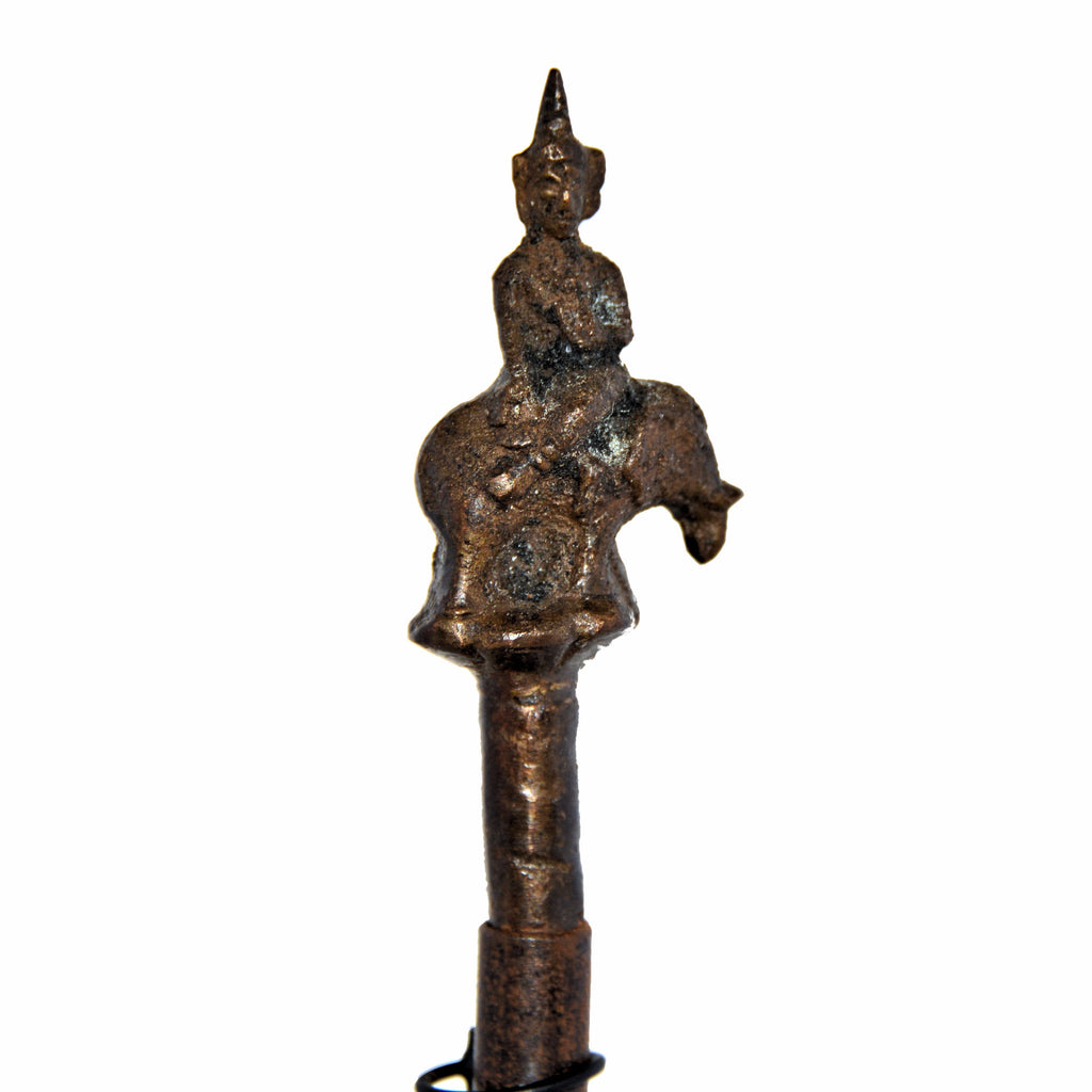 Khem Sak Tattoo Stick with Stand - Right Facing Elephant with Mahout