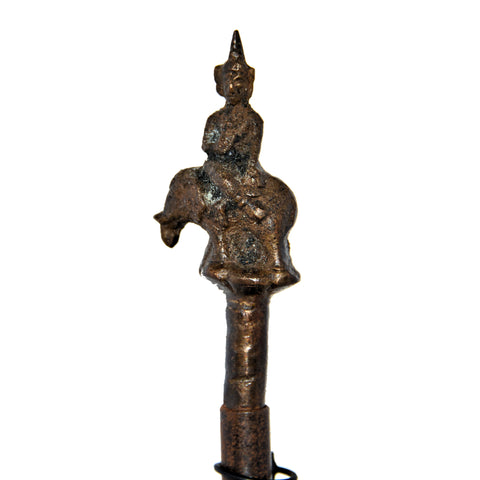 Khem Sak Tattoo Stick with Stand -  Left Facing Elephant with Mahout
