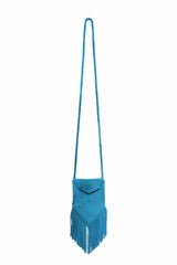 Olivia Dar Turquoise Suede Bag