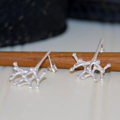 Sterling Silver Branch Stud Earrings