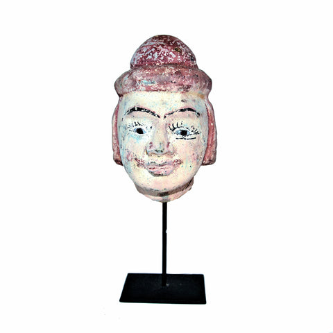 Medium Burmese Puppet Head on Stand
