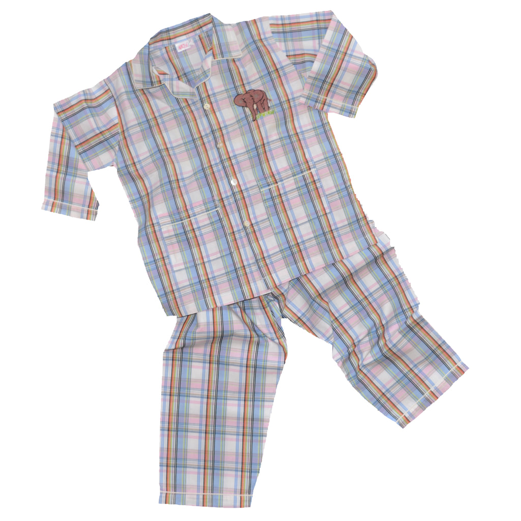 Cotton Pajamas with Embroidered Elephant (7 Year Old)