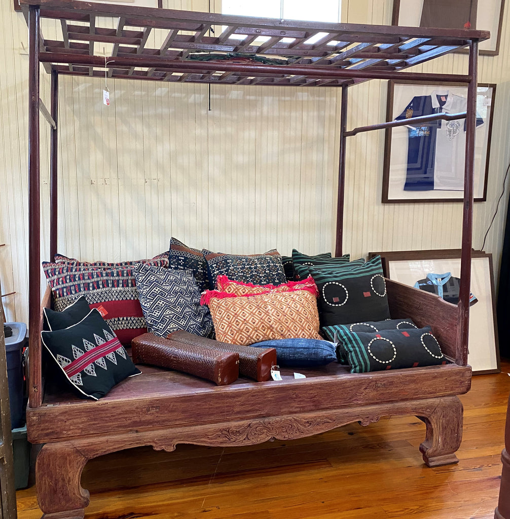 Late 17th Century Antique Thai Taksin Wooden Bed