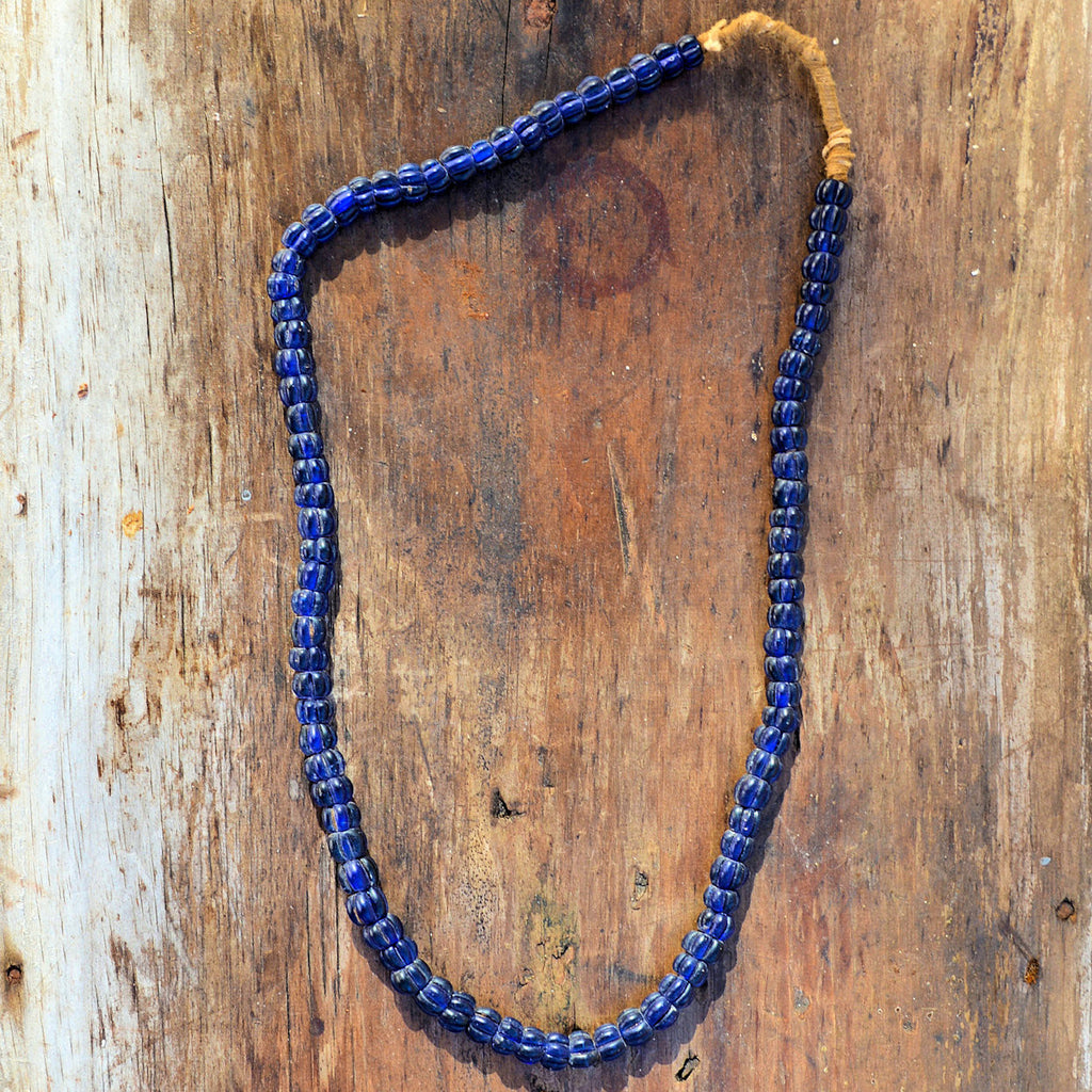 Navy Blue Bead Hill Tribe Necklace