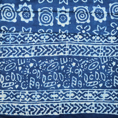 Indigo Dye Scarf: Batik Print