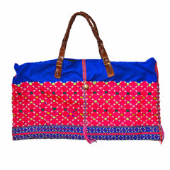 Karen Hill Tribe Bag with Leather Straps