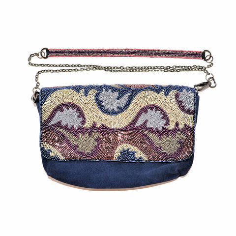 Beaded Clutch Bag with Removable Shoulder Strap
