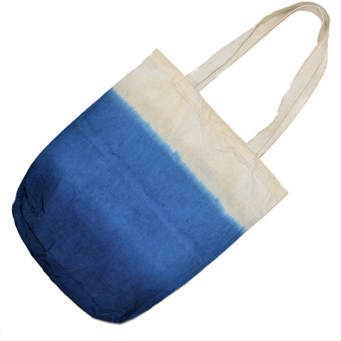 Indigo Dip-Dye Shopping Bag