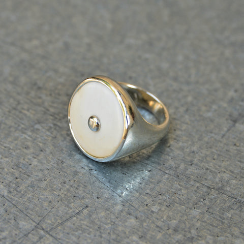Sterling Silver and Conch Shell Ring