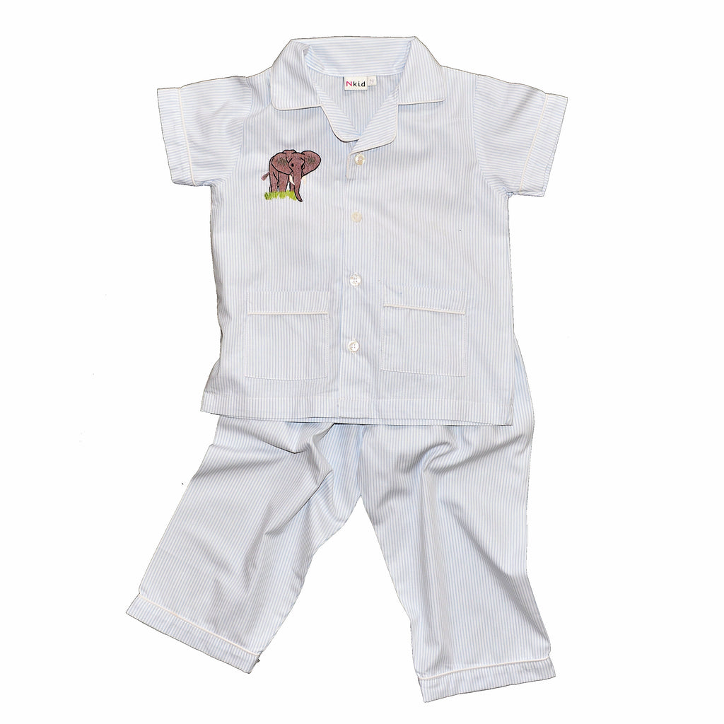 Cotton Pajamas with Embroidered Elephant (2 Year Old)