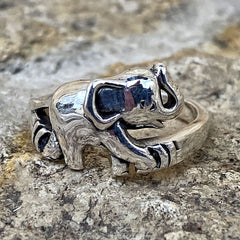 Single Sterling Baby Elephant Ring