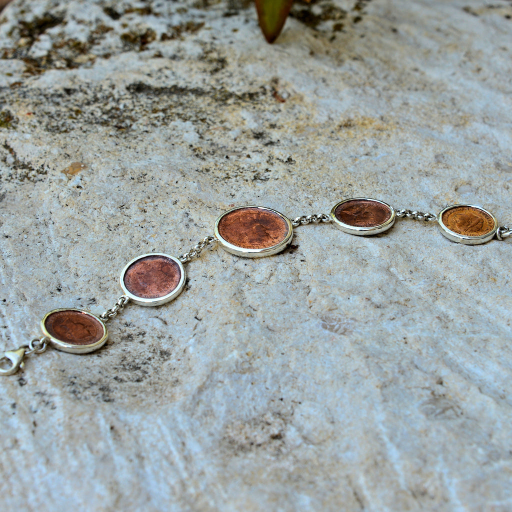 Sri Lanka Coin String Bracelet (5 coins)