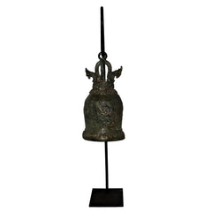Elephant Temple Bell on Metal Stand (Happy Elephant)