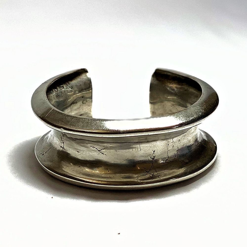 Vintage Silver Tribal Cuff Bracelet