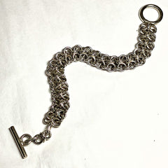 Vintage Silver Ring Chain Bracelet