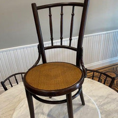 Antique Thai Bistro Chairs with Original Cane Seating