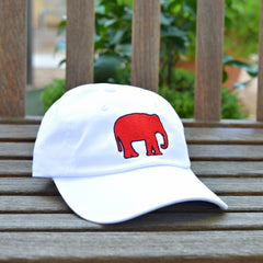 Red Elephant Canvas Hat (White)
