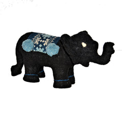 Black and Blue Stuffed Elephant
