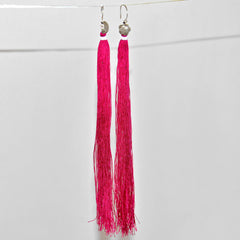 Tassel Earrings with Silver Accents