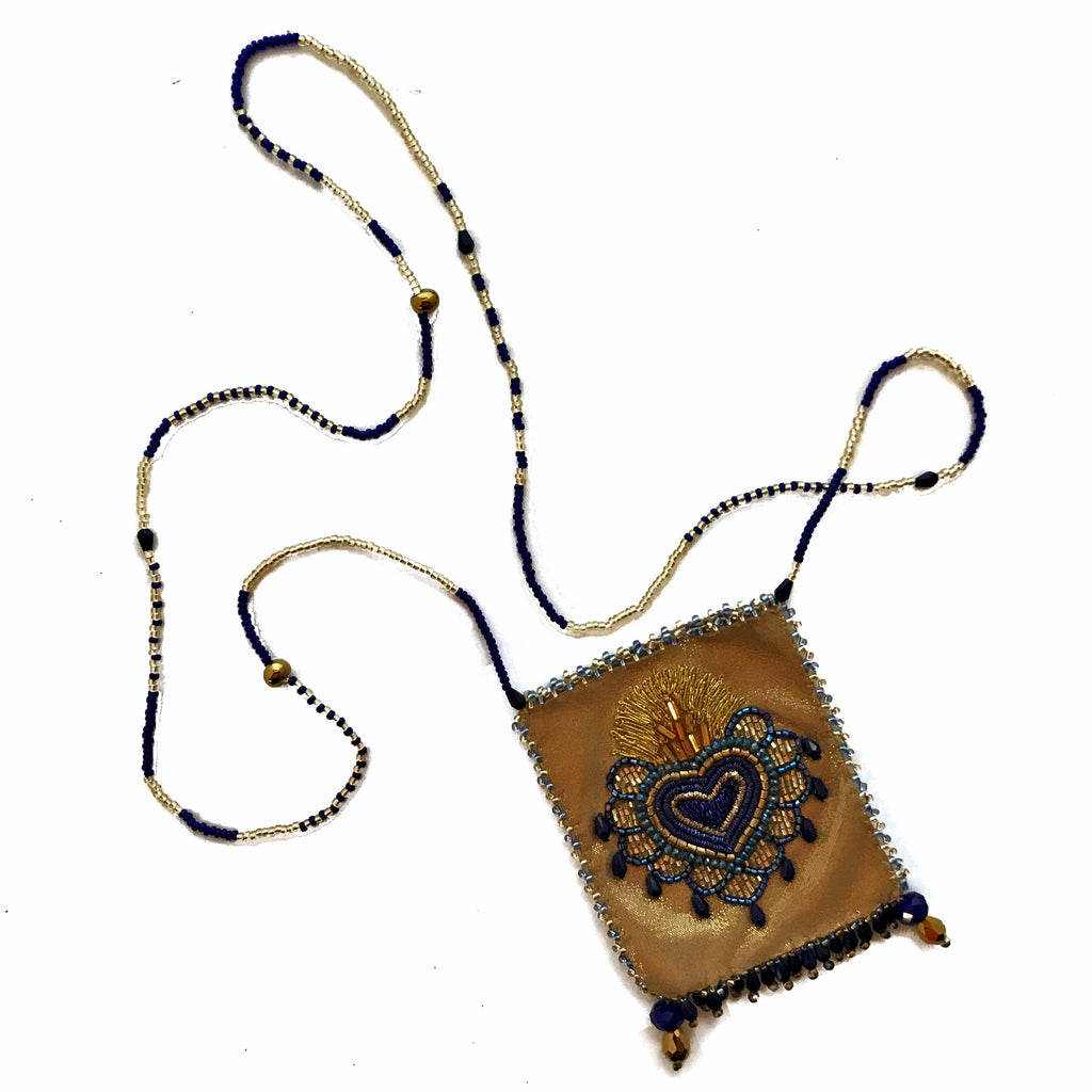 Olivia Dar Talisman Necklace - Gold and Blue