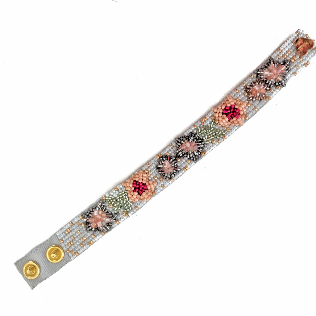 Olivia Dar Flower Bracelet - Grey