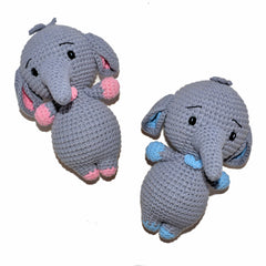 Crochet Baby Elephant Plush Toy (Boy)