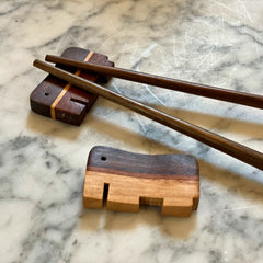 Chopstick Rest in Mixed Wood