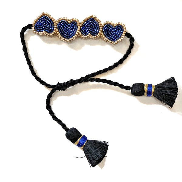 Blue Hand Jewelry Bag - Olivia Dar