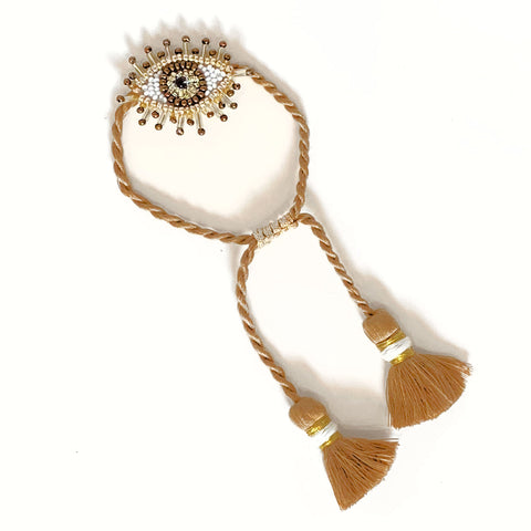 Olivia Dar Mini Eye Bracelet - Beige