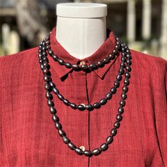 Grey Freshwater Pearl Necklace 30"