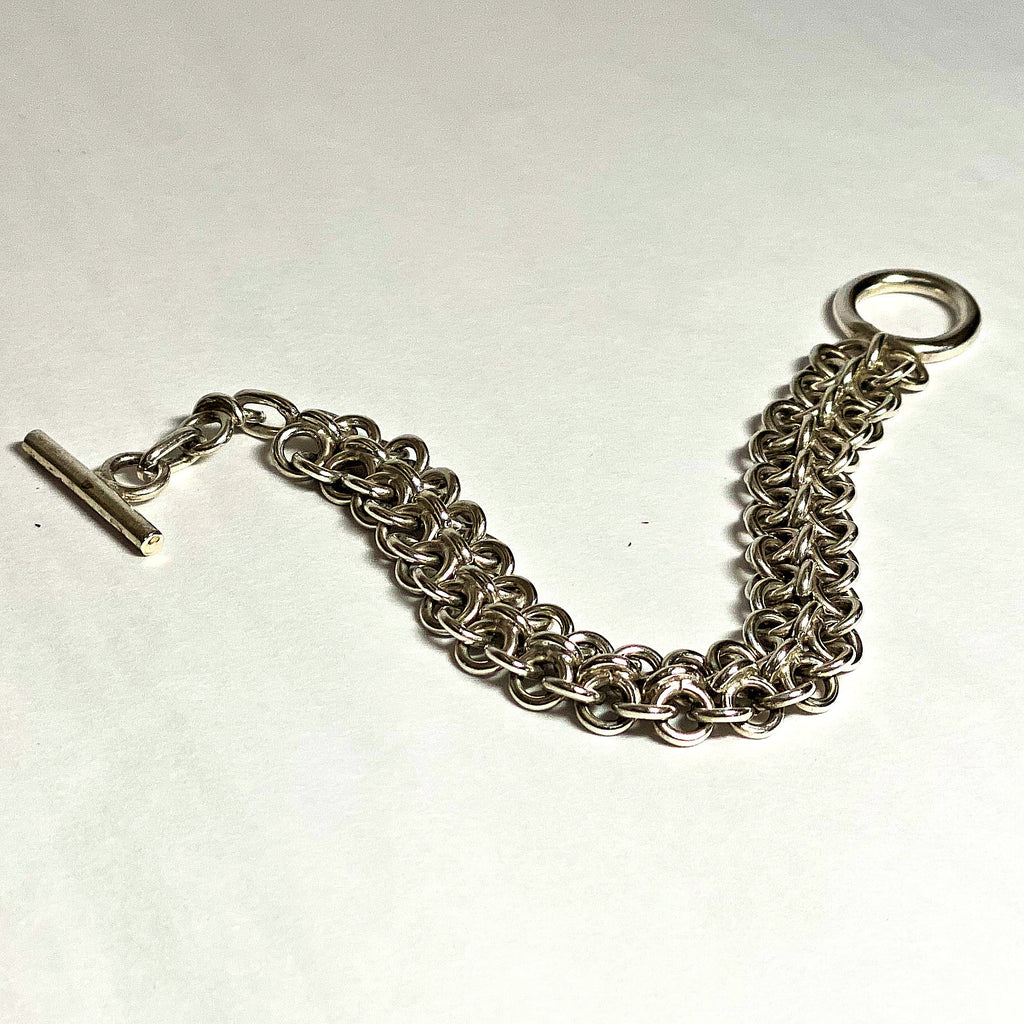 Vintage Silver Ring Chain Bracelet