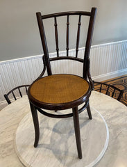 Antique Thai Bistro Chairs with Original Cane Seating