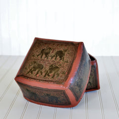 Burmese Lacquerware Square Box (large)
