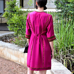 Limited Edition Embroidered Silk Crepe Dress #269