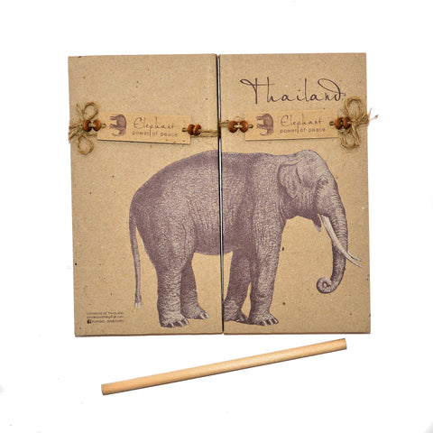 Thailand Elephant Notepads - 2 Medium Size Pads & Pencil