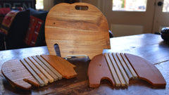 Wood Elephant Bread Board/Trivet - Modern