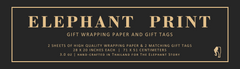 Elephant Print Gift Wrapping Paper and Gift Tags
