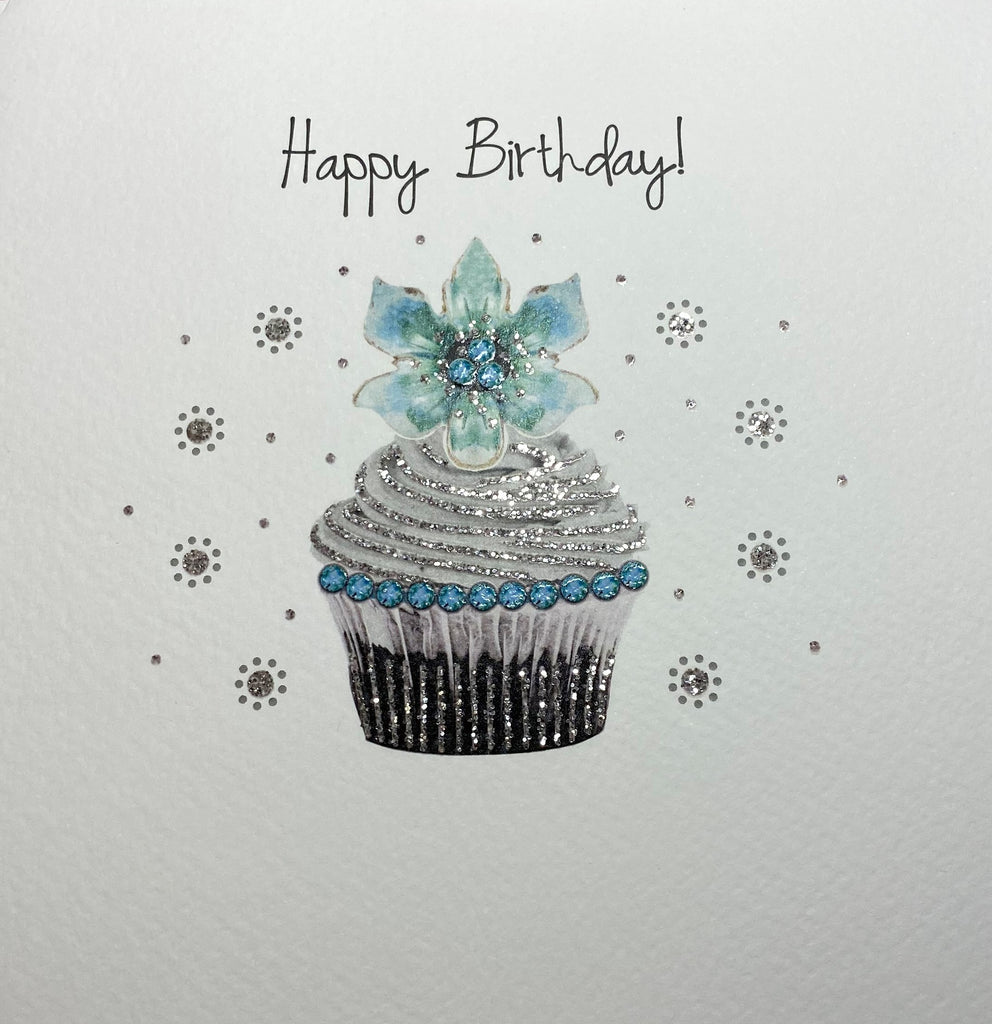 Turquoise Cupcake Birthday Card