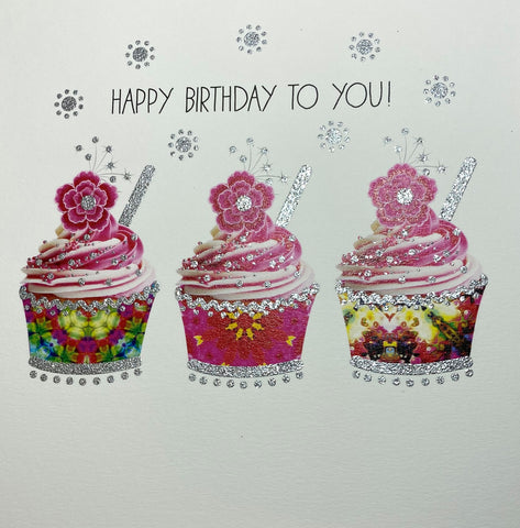 Festival Cupcakes Birthday Card