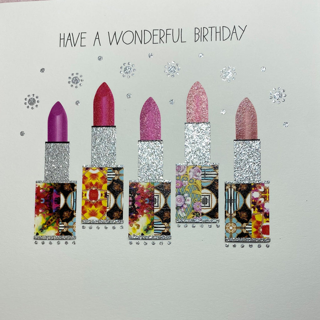 Festival Lipstick Birthday Card
