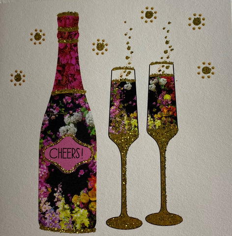 Fleur's Champagne Cheers Card